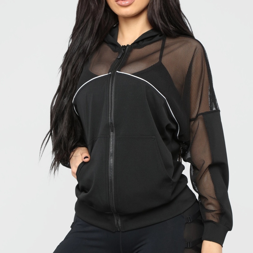 Black Reflective Performance Jacket - Picture 2 of 6